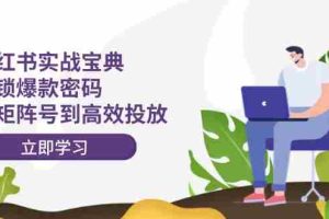 （12201期）小红书实战宝典：解锁爆款密码，从矩阵号到高效投放