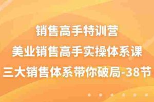 （10939期）销售-高手特训营，美业-销售高手实操体系课，三大销售体系带你破局-38节