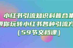 （10223期）小红书引流知识科普合集，带你玩转小红书各种引流方法（59节文档课）