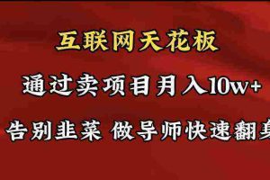（9201期）导师训练营互联网的天花板，让你告别韭菜，通过卖项目月入10w+，一定要…