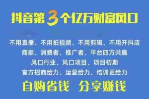 （10382期）火爆全网的抖音优惠券 自用省钱 推广赚钱 不伤人脉 裂变日入500+ 享受…