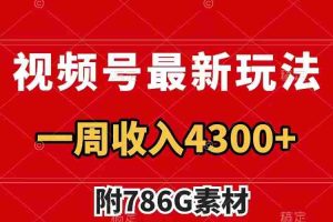 （7969期）视频号最新玩法 广告收益翻倍 几分钟一个作品 一周变现4300+（附786G素材）