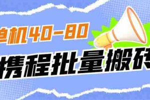 （7219期）外面收费698的携程撸包秒到项目，单机40-80可批量