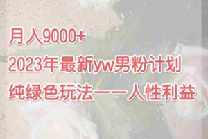 （7111期）月入9000+2023年9月最新yw男粉计划绿色玩法——人性之利益