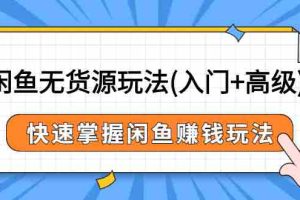 （2541期）闲鱼无货源玩法(入门+高级)，快速掌握闲鱼赚钱玩法