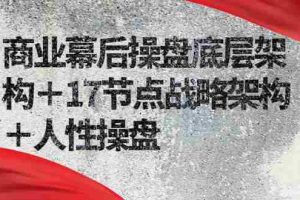 （2311期）商业幕后操盘底层架构＋17节点战略架构＋人性操盘（详细视频课程）