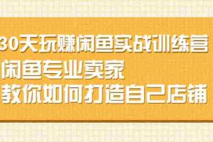 （2247期）30天玩赚闲鱼实战训练营，闲鱼专业卖家教你如何打造自己店铺