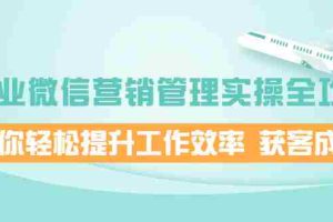 （1996期）企业微信营销管理实操全攻略，助你轻松提升工作效率 获客成交