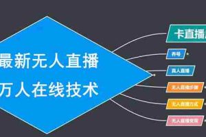 (1453期)最新无人直播万人在线技术:养号+真人+无人直播步骤+方式+变现(无水印)