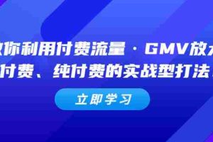 （5106期）教你利用付费流量·GMV放大，微付费、纯付费的实战型打法！