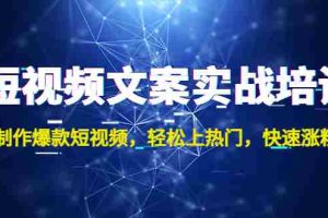 （4670期）短视频文案实战培训：制作爆款短视频，轻松上热门，快速涨粉！