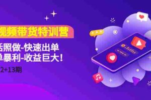 （4506期）短视频带货特训营（11+12+13期）听话照做-快速出单-简单暴利-收益巨大！