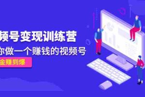 （4499期）《视频号变现训练营》带你做一个赚钱的视频号，佣金赚到爆！