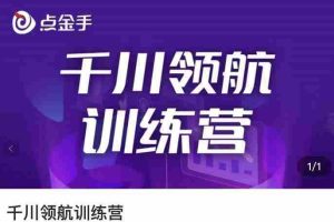 （3244期）点金手·千川领航训练营，干川逻辑与算法的剖析与讲解（原价999）