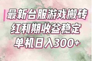 （15101期）最新台服游戏搬砖，红利期收益高稳定，操作简单，小白闭眼入。