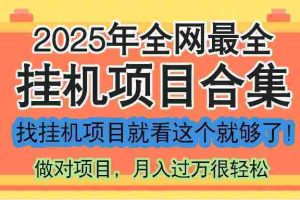 （14871期）最新2025年挂机项目合集，一套课程全部讲完，找项目看这一个课程就够了！