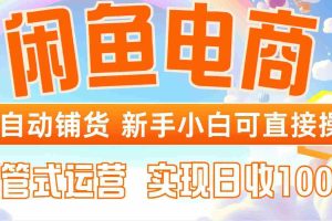 （14669期）闲鱼电商全自动铺货，新手小白可直接操作，托管式运营，日收1000+