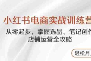 （14556期）小红书电商实战训练营，从零起步，掌握选品、笔记创作、店铺运营全攻略…