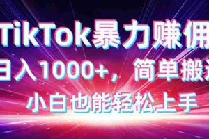 （14402期）TikTok搬运暴力赚佣，日入1000+，简单搬运，小白也能轻松上手