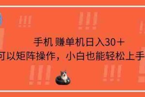 （14189期）手机赚单机日入30＋，可以矩阵操作，小白也能轻松上手