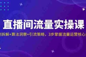 （14122期）直播间流量实操课：机制拆解+算法洞察+引流策略，3步掌握流量运营核心逻辑