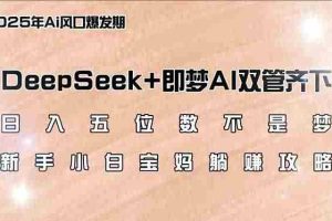 （14396期）日入五位数不是梦，DeepSeek+即梦AI双管齐下，新手小白宝妈躺赚攻略