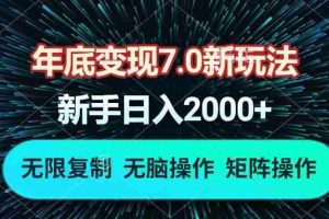 （13721期）年底变现7.0新玩法，单机一小时18块，无脑批量操作日入2000+