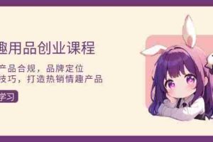 （13682期）情趣用品创业课程：涵盖产品合规，品牌定位，营销技巧，打造热销情趣产品