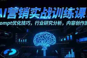 （15465期）AI营销实战训练课：Prompt优化技巧，行业研究分析，内容创作加速