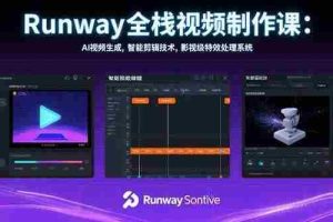 （15515期）Runway全栈视频制作课：AI视频生成，智能剪辑技术，影视级特效处理系统