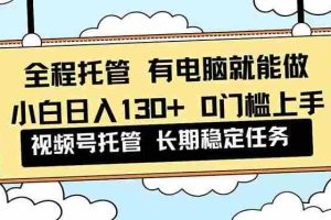 （16652期）全程托管 解放双手，小白日入130+，视频号 0门槛上手实操
