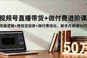 （16684期）视频号直播带货+微付费进阶课：流量逻辑+微信豆投放+微付费优化，新手月销破50万