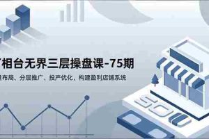 （16769期）万相台无界三层操盘课-75期，销量布局、分层推广、投产优化，构建盈利店铺系统