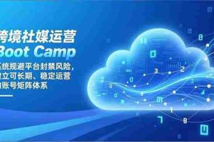 (16883期)跨境社媒运营Boot Camp:系统规避平台封禁风险,建立可长期、稳定运营的账号矩阵体系