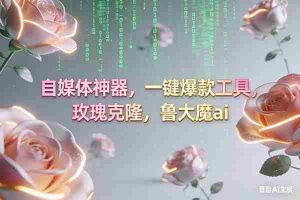 （16965期）ai鲁大魔，自媒体必备的软件，玫瑰克隆神器，一键爆款，详细教程